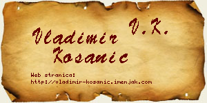 Vladimir Kosanić vizit kartica